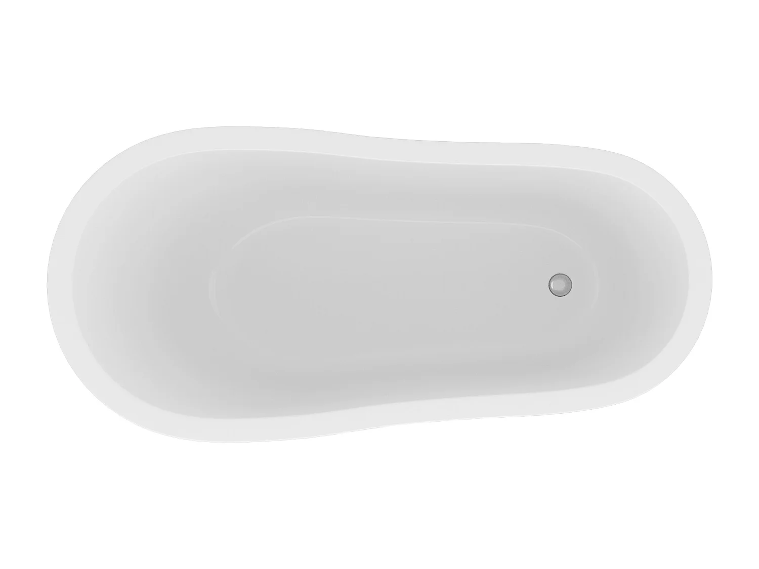 Freistehende Retro-Badewanne mit weißen Löwenfüßen - 200 l - 145 x 74 x 77 cm - Blau - NISOS II