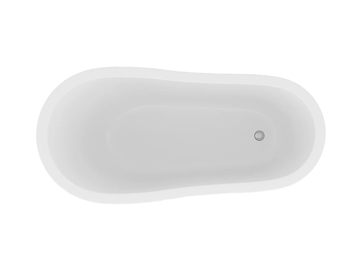 Baignoire îlot rétro avec pieds de lion blancs - 200 L - 145 x 74 x 77 cm - Bleu - NISOS II