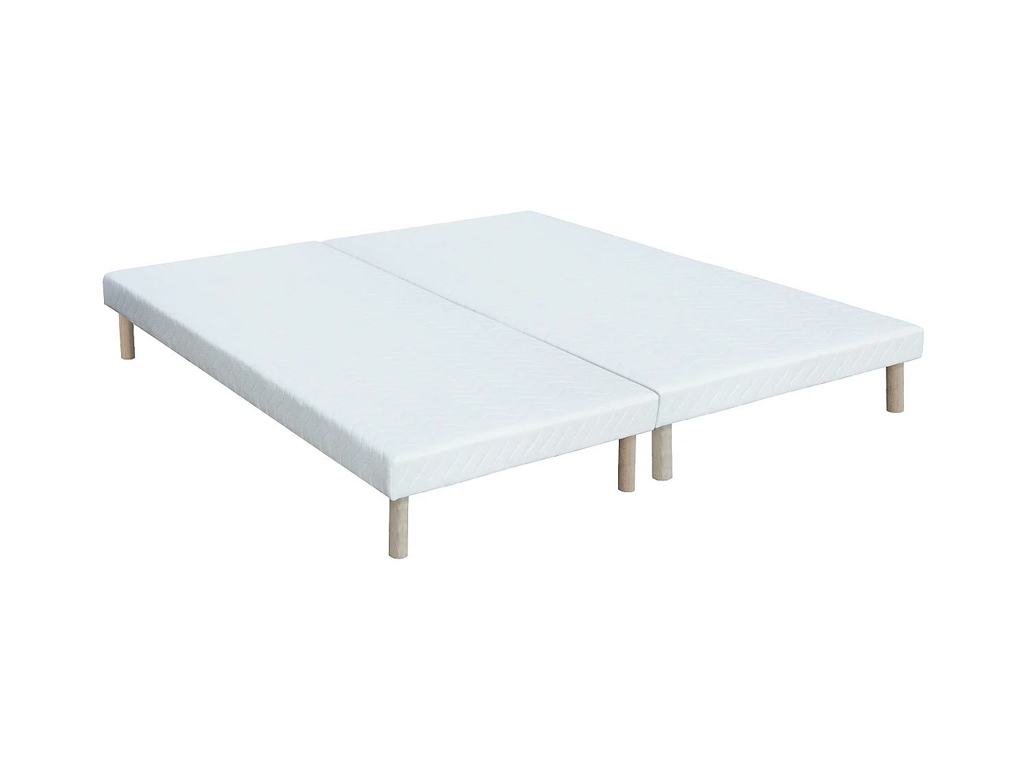Set aus Bettgestell + Schaumstoffmatratze - 180 x 200 cm - Bambusbezug - Stärke 25 cm - BERENDI von NATUREA