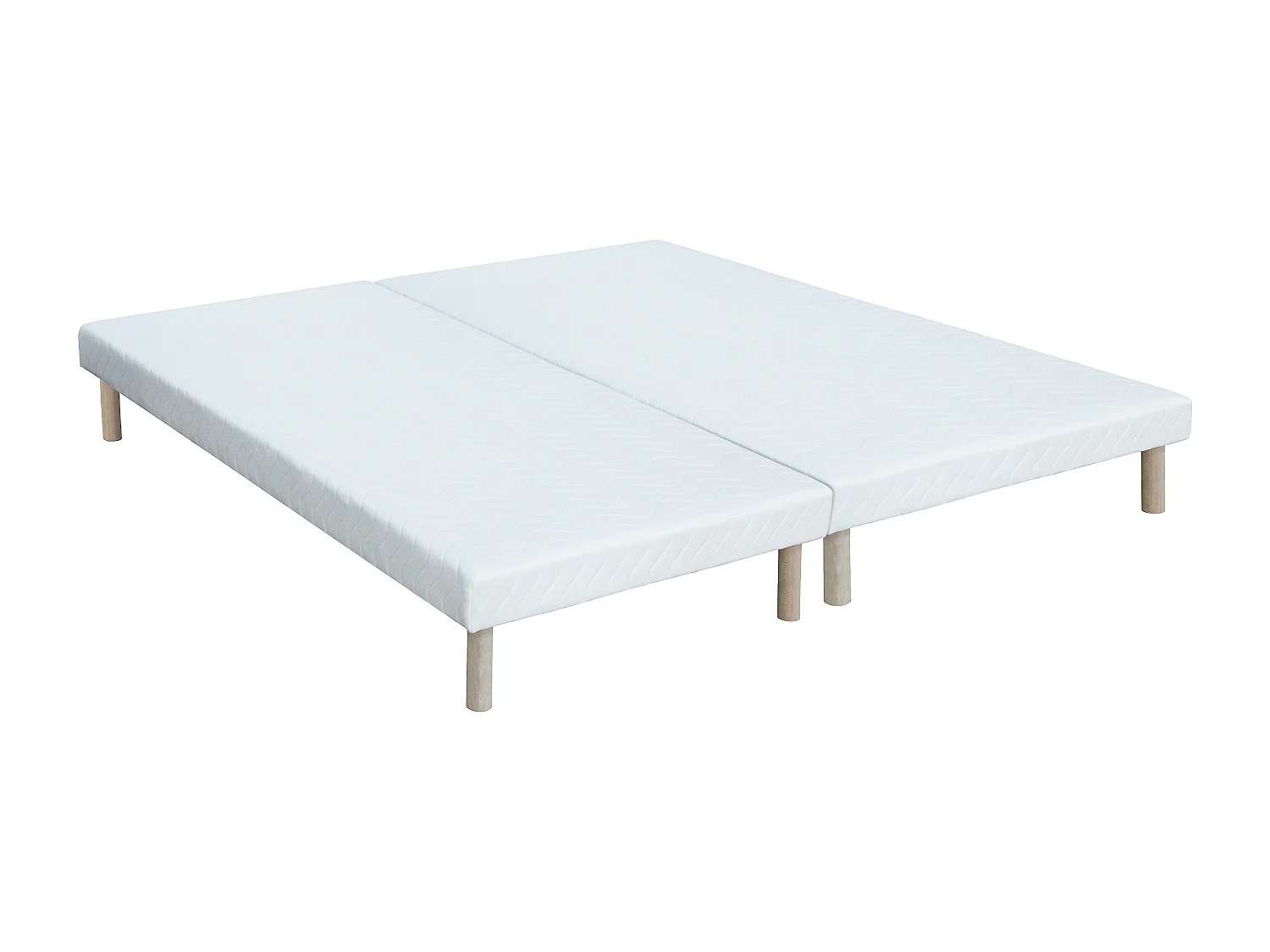 Set aus Bettgestell + Schaumstoffmatratze - 180 x 200 cm - Bambusbezug - Stärke 25 cm - BERENDI von NATUREA