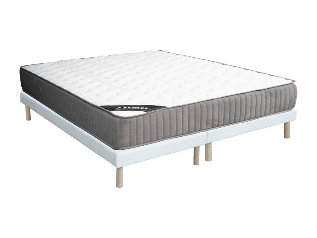 Set aus Bettgestell + Kaltschaummatratze - 180 x 200 cm - Auflage aus Latex günstig online kaufen