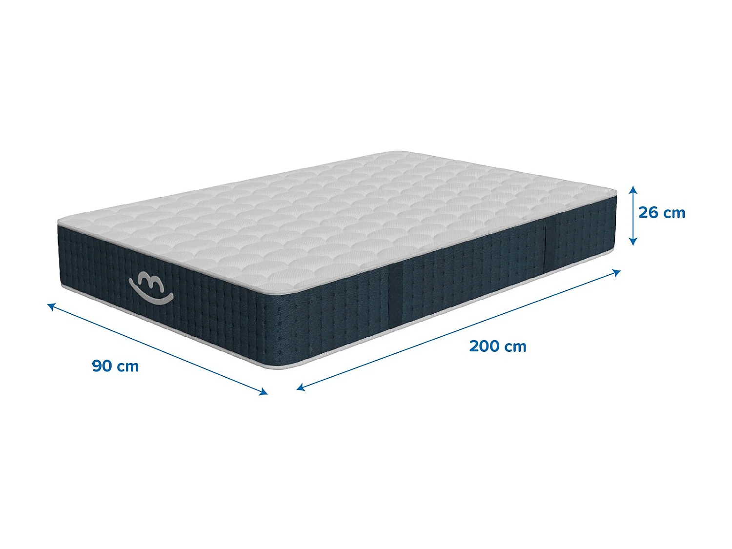 Matelas premium hybride mémoire de forme 90x200 épais 26cm