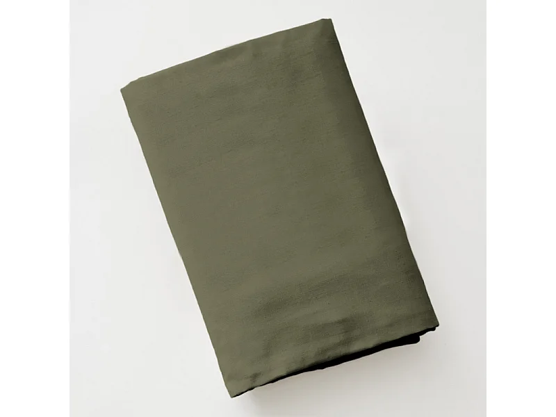 Drap housse 90 x 190 x 30 cm en coton vert - JULIETA