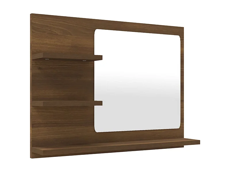 Espejo de baño 60 x 10,5 x 45 cm madera contrachapada marrón 02_0006898