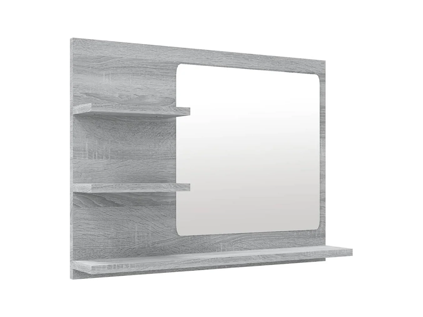 Specchio da bagno 60 x 10,5 x 45 cm multistrato grigio 02_0006901