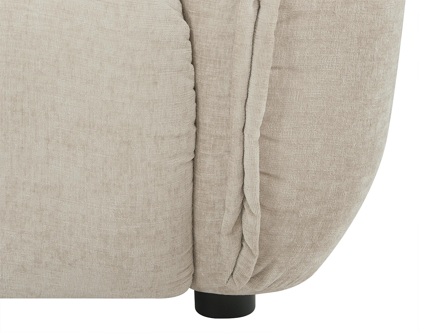 Sofa 3-seter og lenestol i beige melert stoff NAPIZO