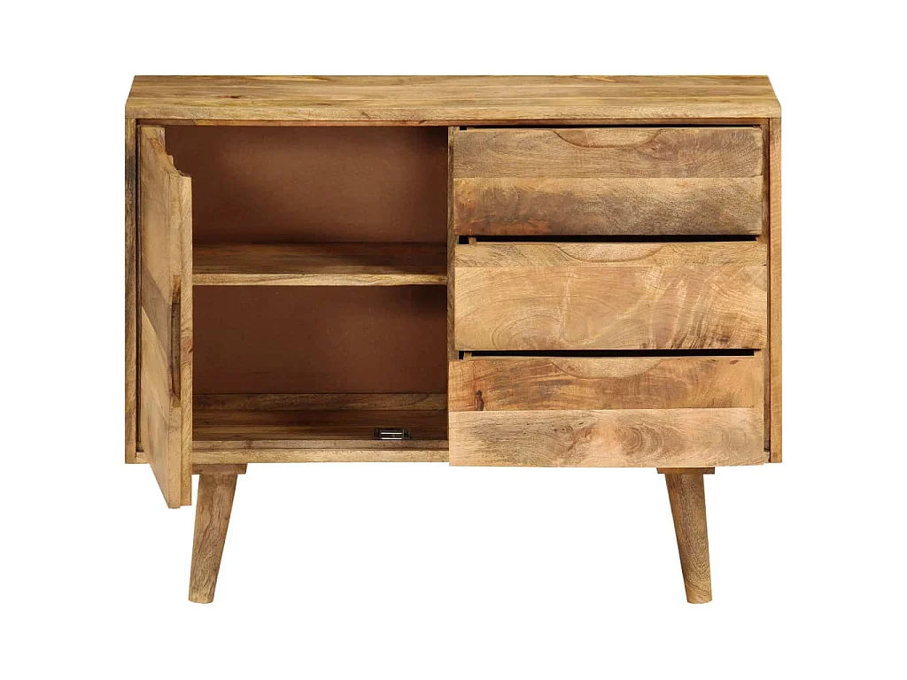 Aparador de madera maciza de mango 90x30x69 cm