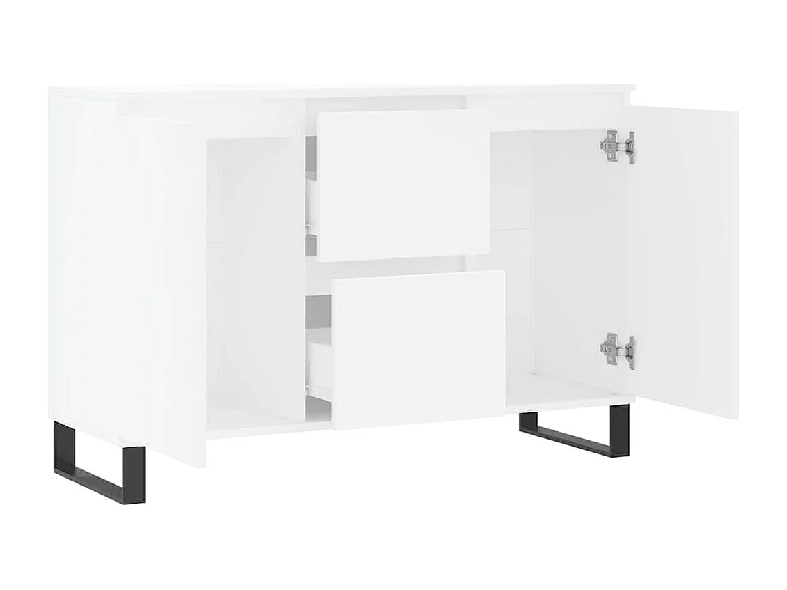 Dressoir 101,5x35x70 cm bewerkt hout wit