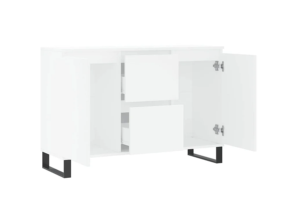 Buffet blanc 101,5x35x70 cm bois d'ingénierie