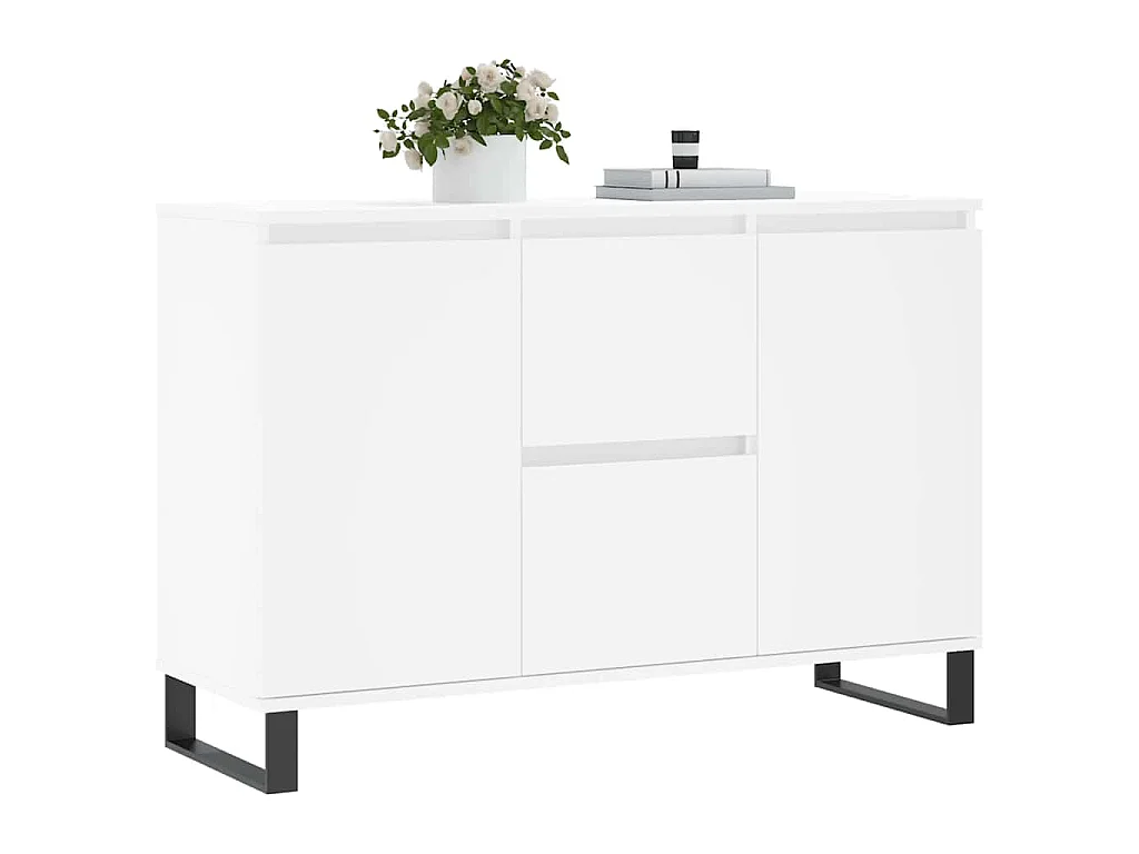 Buffet blanc 101,5x35x70 cm bois d'ingénierie