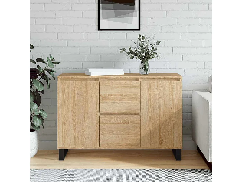 Sideboard Sonoma-Eiche 101,5x35x70 cm Holzwerkstoff