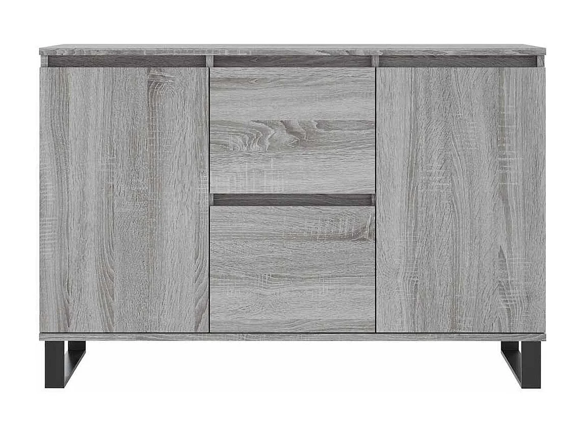 Dressoir 101,5x35x70 cm bewerkt hout grijs sonoma eikenkleurig