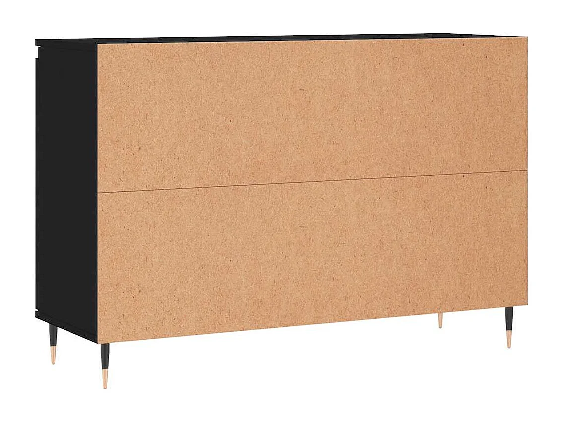 Buffet noir 101,5x35x70 cm bois d’ingénierie
