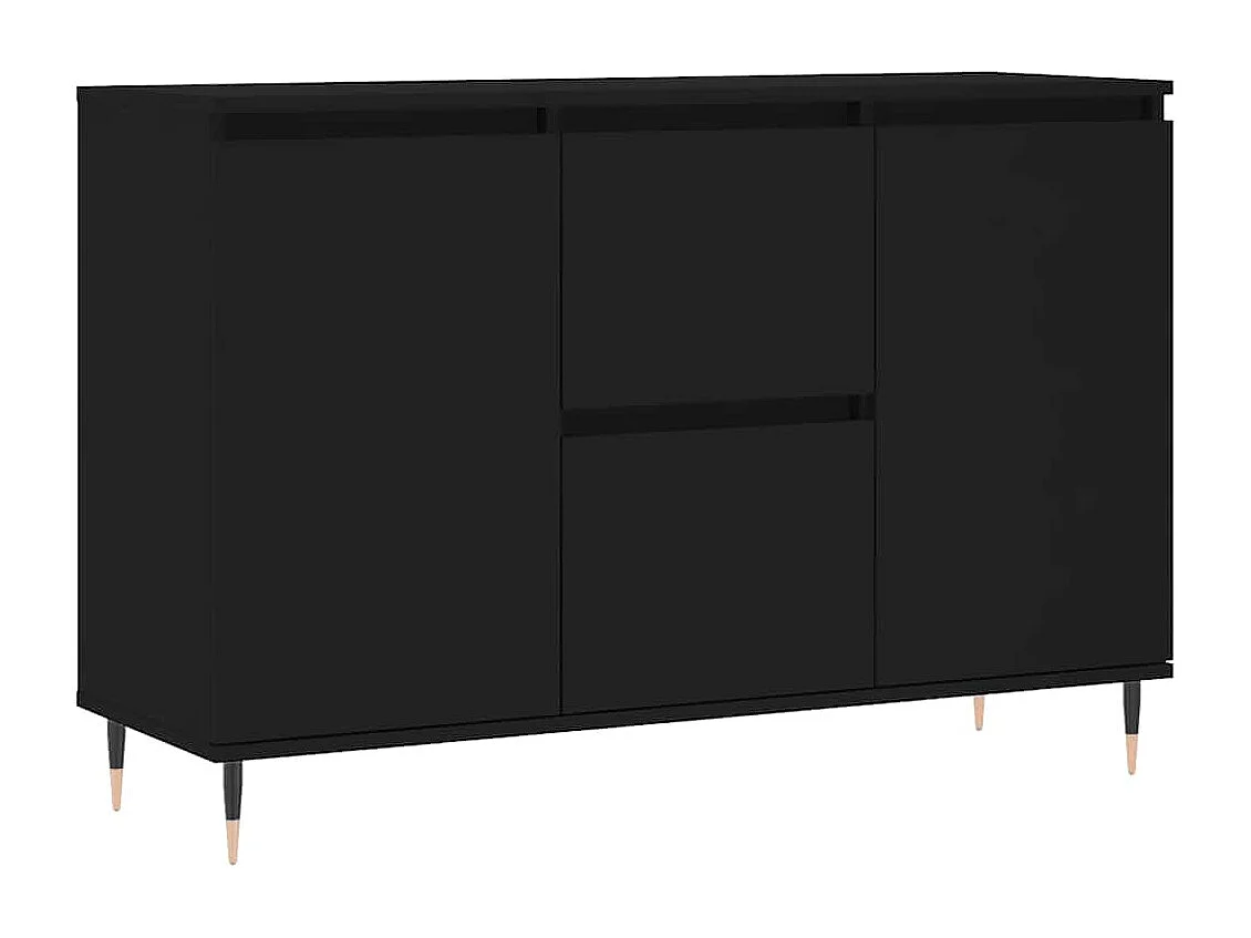 Sideboard Schwarz 101,5x35x70 cm Holzwerkstoff