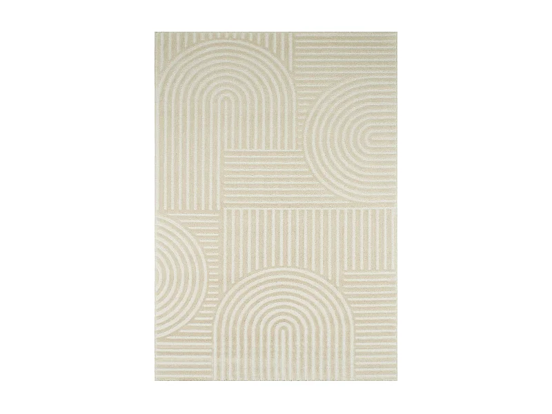 Tappeto da interno motivo grafico archi, crema, crema