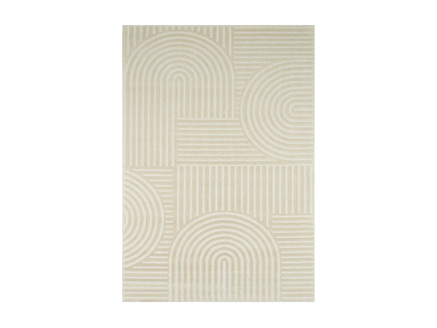 Tappeto da interno motivo grafico archi, crema, crema