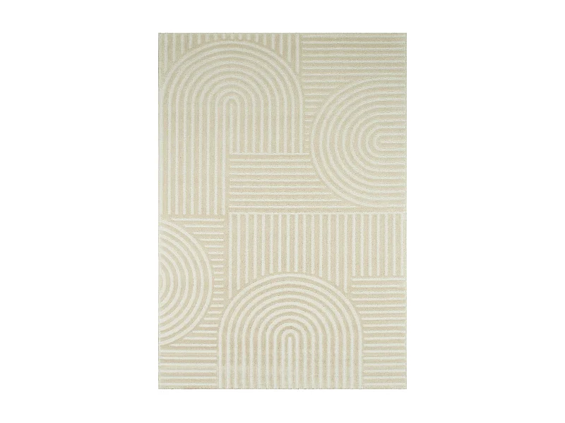 Alfombra interior con diseño gráfico arcos, crema crema