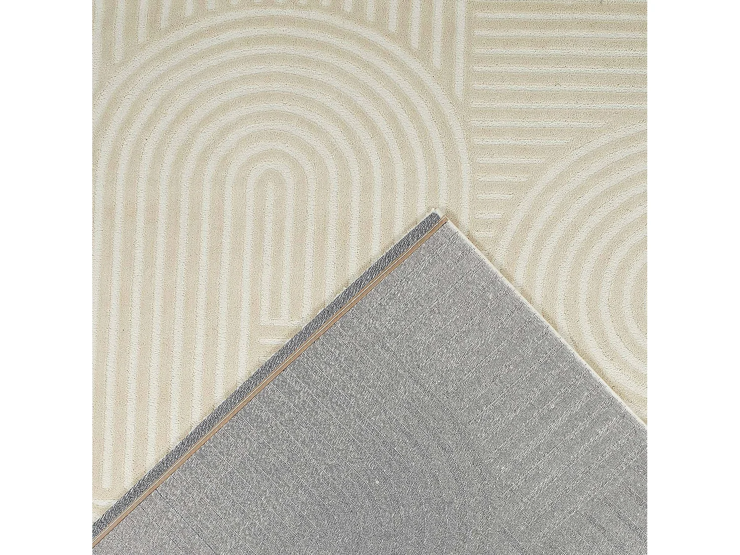 Tappeto da interno motivo grafico archi, crema, crema