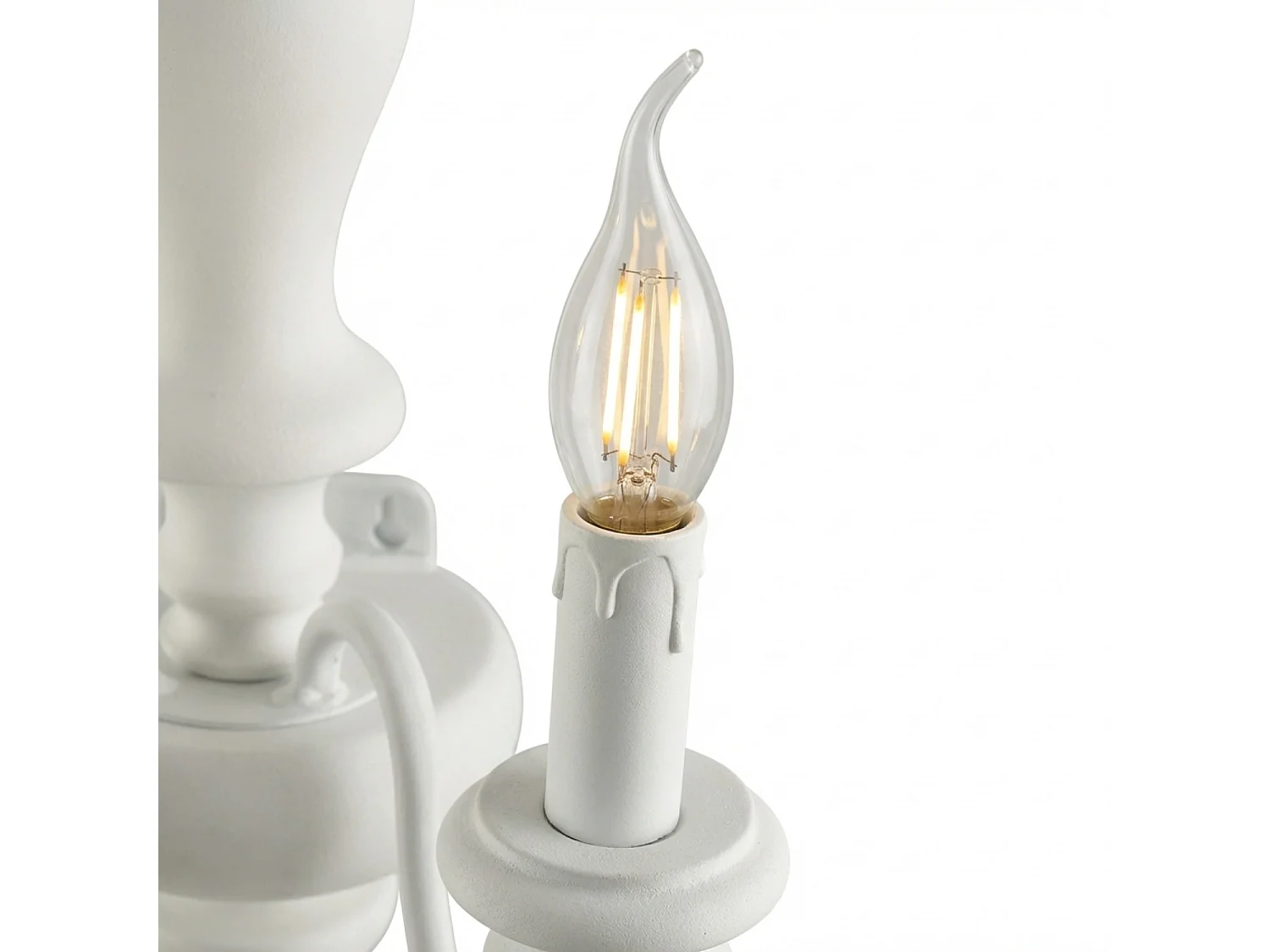 Cascina Applique en bois et fer laqué blanc shabby 2 lumières .25 P.18 BL265-AP2-BCO