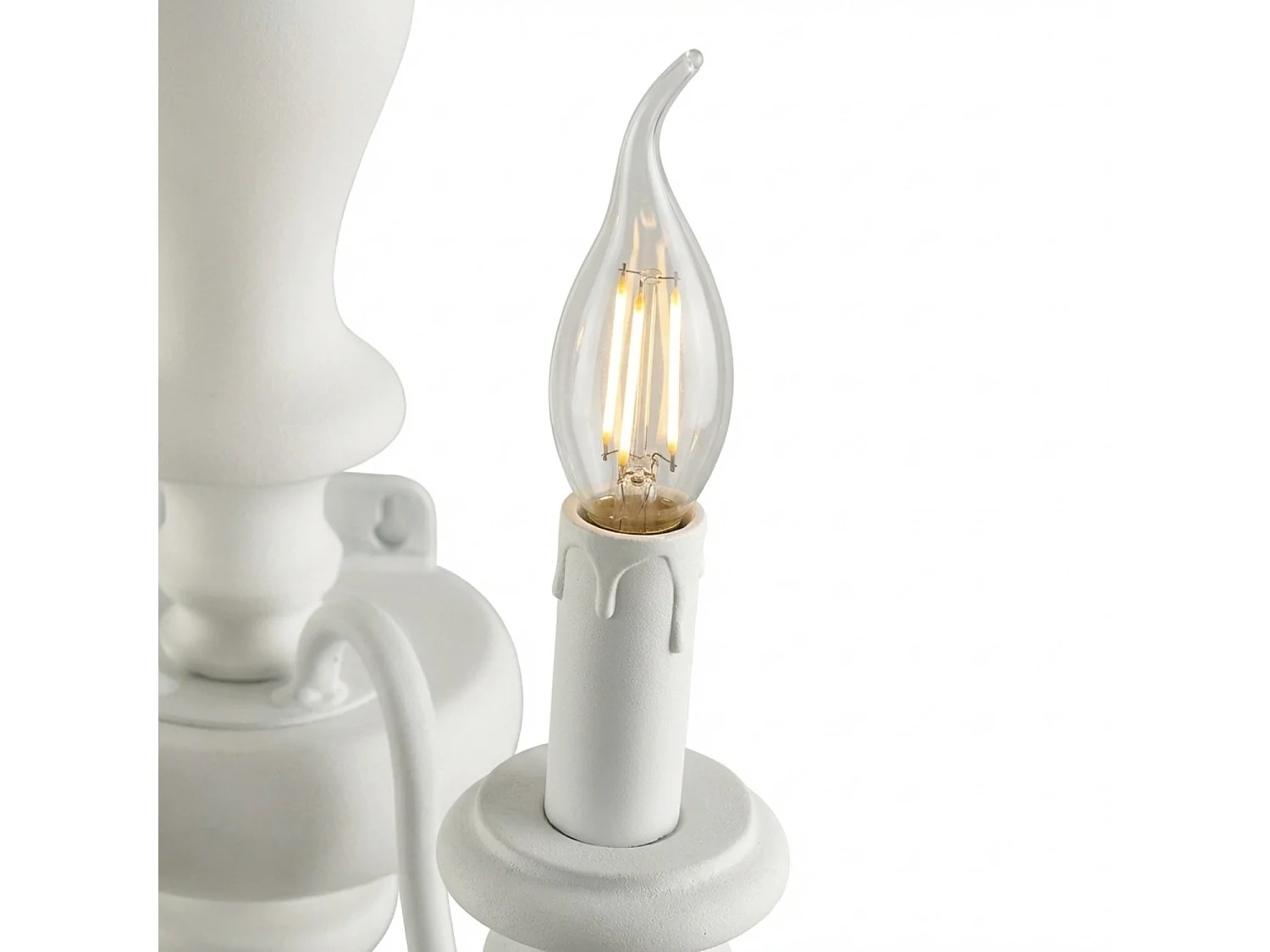 Cascina Applique en bois et fer laqué blanc shabby 2 lumières .25 P.18 BL265-AP2-BCO