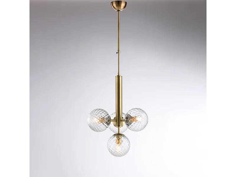 Armonia - Hanglamp in geborsteld gebronsd ijzer 4 lichts 110 - Ø32 - BL285-4-BRZ
