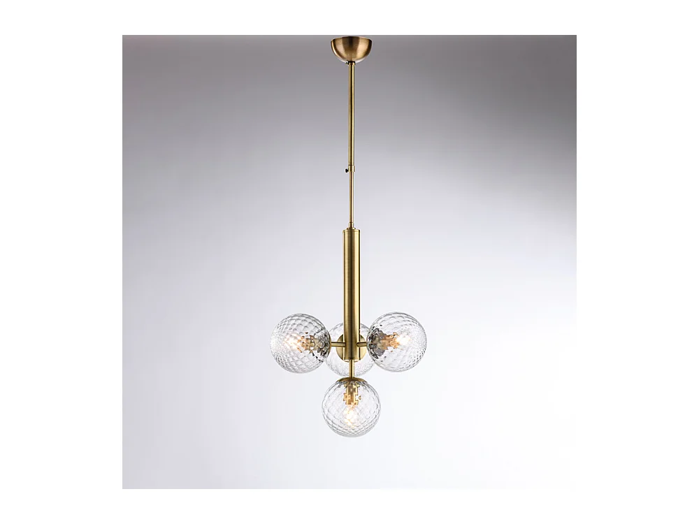 Armonia Suspension en fer bronzé brossé 4 lumières 110 d.32 BL285-4-BRZ