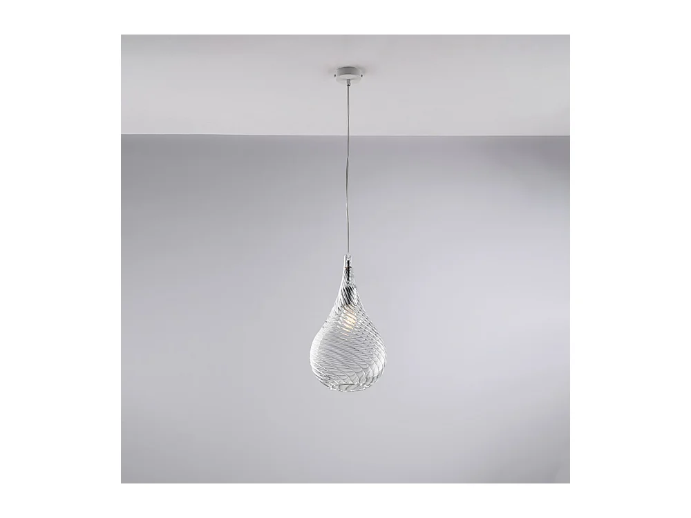 Pluvia Suspension en fer avec verre pyrex transparent 1 lumière 142 d.20 BL264-S1-TR