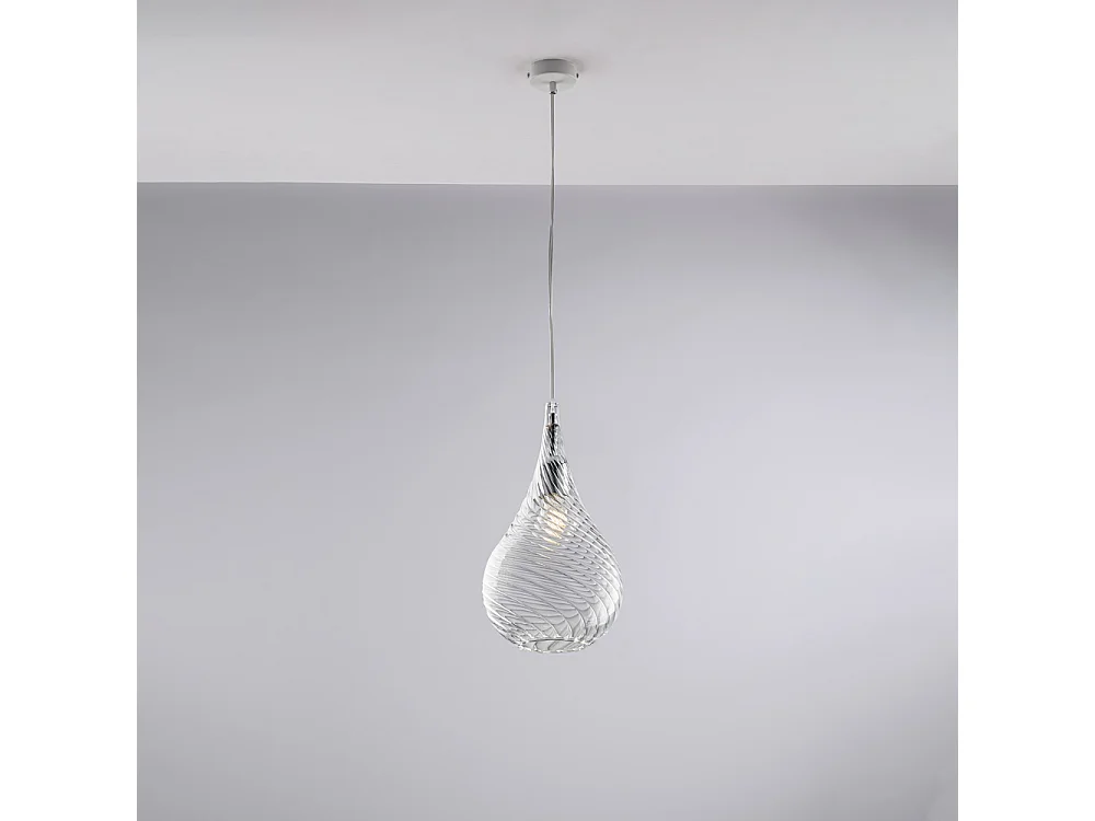 Pluvia Suspension en fer avec verre pyrex transparent 1 lumière 142 d.20 BL264-S1-TR