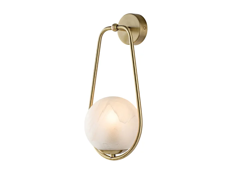 Afrodite Applique in ferro bronzato 1 luce con sfera dm.14  .16 P.19 BL286-AP1-BRZ