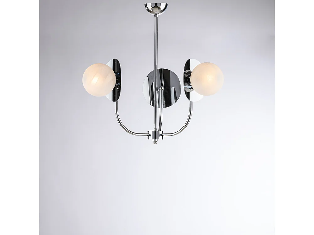 Selene Sospensione in ferro cromo lucido 3 luci X 80 Ø52 BL281-3-CR