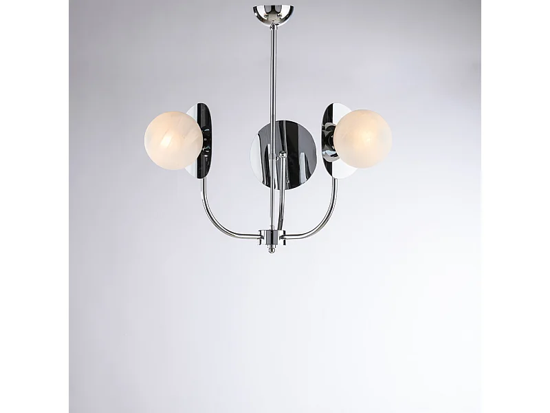Selene - Lampa wisząca z polerowanego chromowanego żelaza 3 lampy X 80 - Ø52 - BL281-3-CR