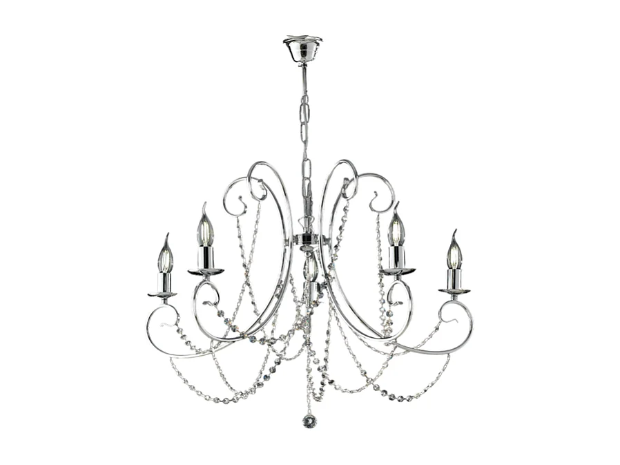 Magda - Kronleuchter aus verchromtem Eisen 5 Lichter 115 - Ø68 - BL146-5-CR