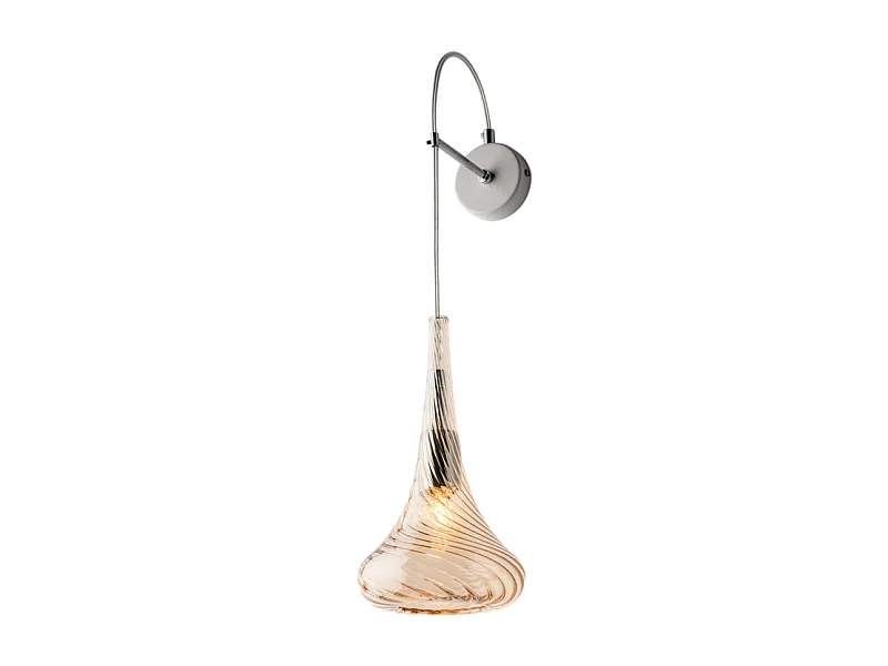 Nemesi Applique in ferro con vetro ambra pyrex 1 luce .14 P.21 BL280-AP1-AM