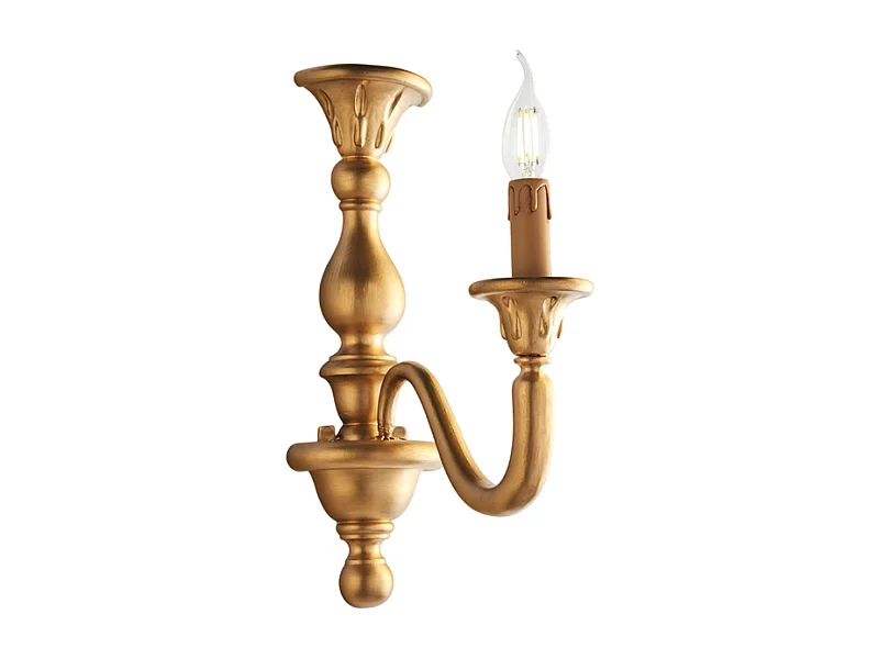 Lucca - Antiek goud houten wandlamp 1 lichts .13 - P.26 - BL271-AP1-OR