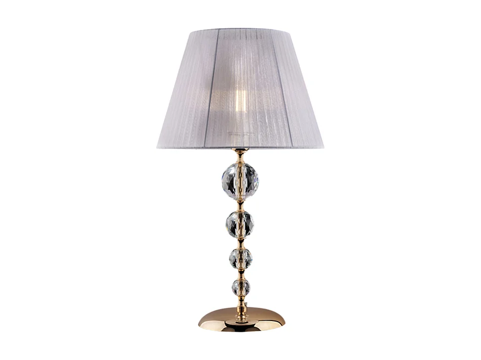 Ruben - Lamp in goud ijzer en kristal 1 lichts met lampenkap H.61 - Ø35 - BL267-LM-OR