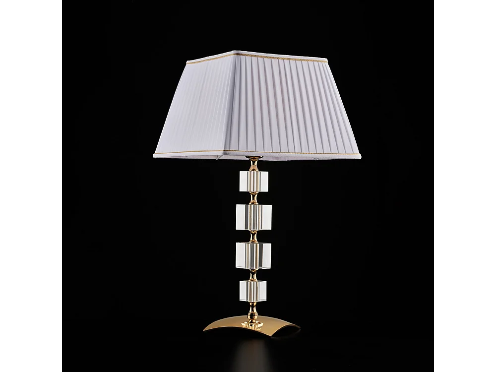 Franz Lume z pozłacanego żelaza i kryształu 1 lampa z abażurem H.59 Ø30 BL275-LM-OR