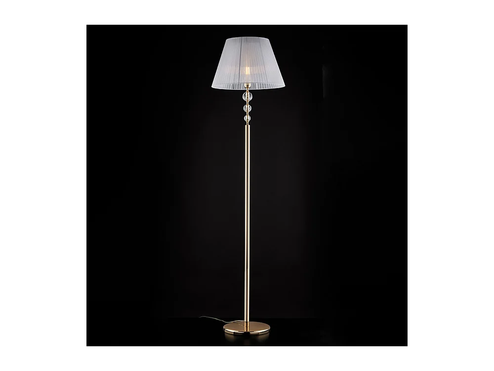 Ruben Lampadaire doré et cristal 1 lumière avec abat-jour dm.45.180 d.45 BL267-PH-OR