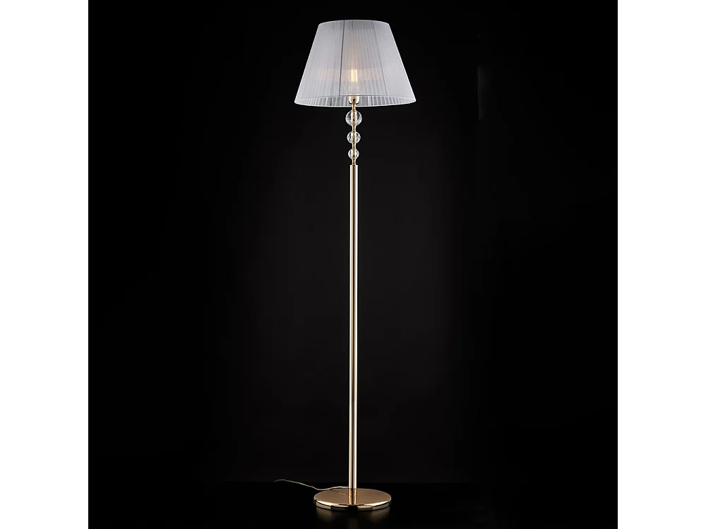 Lampa podłogowa Ruben w kolorze złotym i kryształowym, 1 lampa z abażurem dm.45 .180 Ø45 BL267-PH-OR