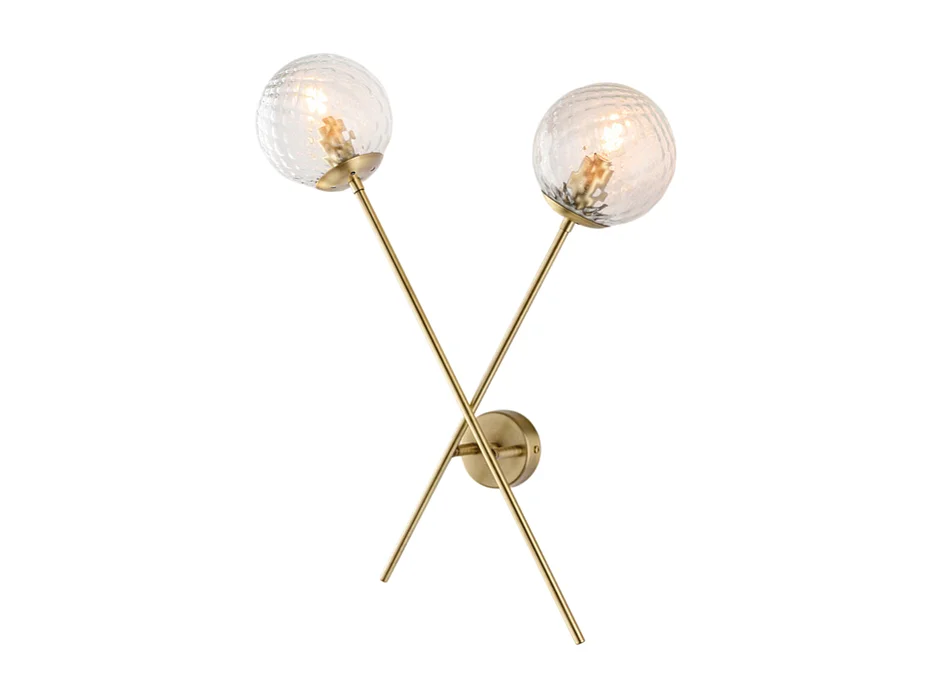 Demetra - Wandlamp in geborsteld gebronsd ijzer 2 lichts .33 - P.18 - BL279-AP2-BRZ