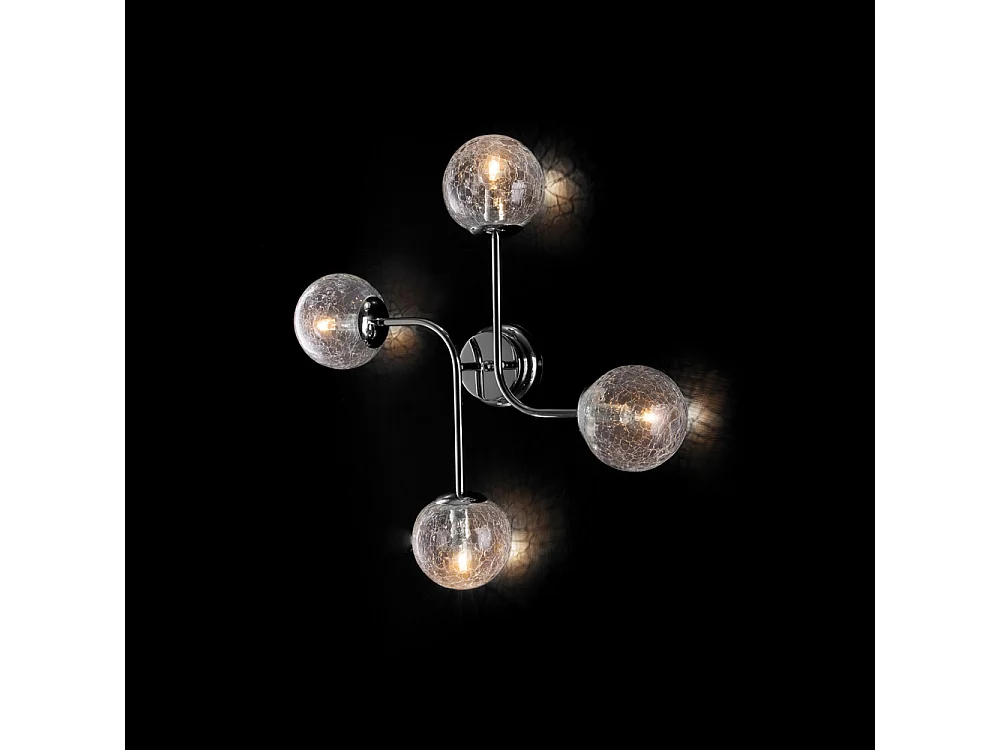 Ikarus Plafonnier en fer chromé poli 4 lumières L.63 X 59 BL213-PL4-CR