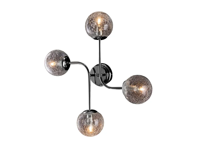 Ikarus Plafonnier en fer chromé poli 4 lumières L.63 X 59 BL213-PL4-CR