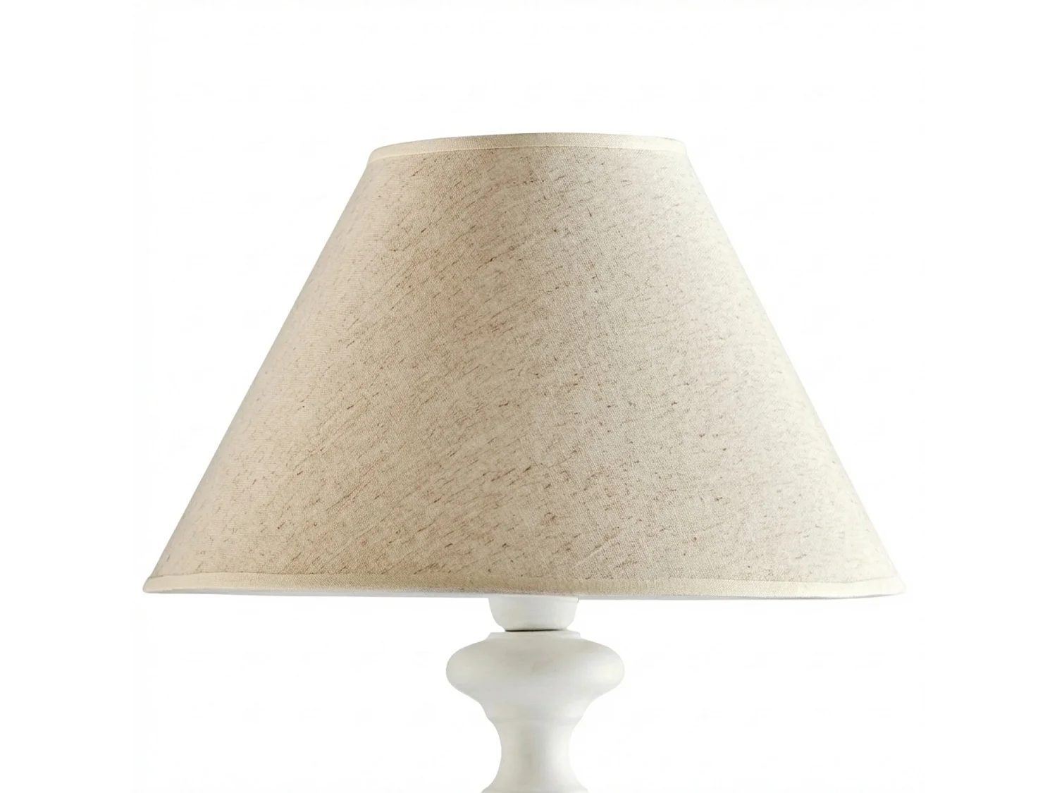 Cascina Lampe Shabby en bois blanc 1 lumière avec abat-jour dm.35 H.57 d.35 BL265-LM-BCO