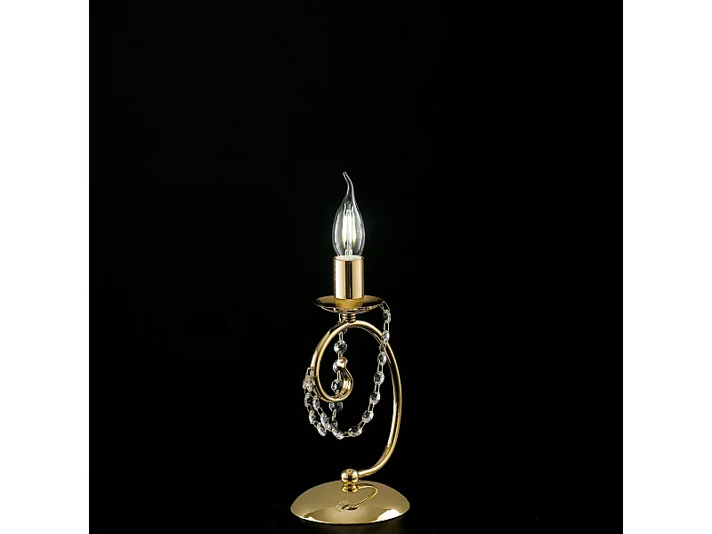 Magda Lampe de table en fer doré 1 lumière H.27 d.13 BL146-LT-OR