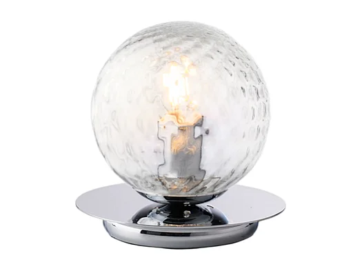 Armonia Lampe de table en fer chromé poli 1 lumière H.17 d.16 BL285-LT-CR