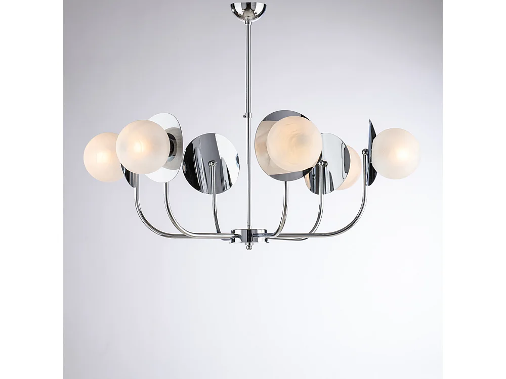 Selene - Lampa wisząca z polerowanego chromowanego żelaza 6 lamp X 80 - Ø92 - BL281-6-CR