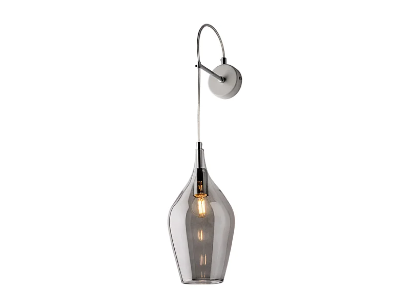 Ares Applique in ferro con vetro grigio pyrex 1 luce .14 P.21 BL273-AP1-GR