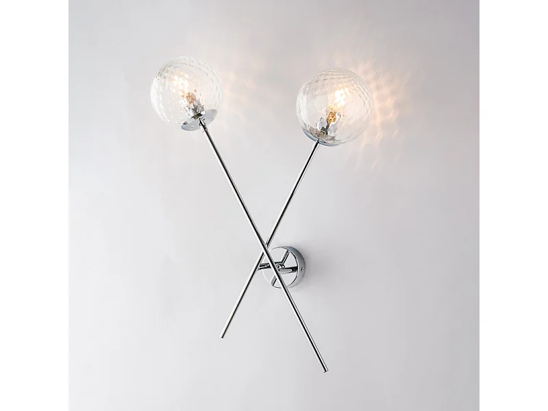 Bonetti Illumina -  Demetra - Wandleuchte aus poliertem Chromeisen, 2 Lichter .33 - P.18 - BL279-AP2-CR