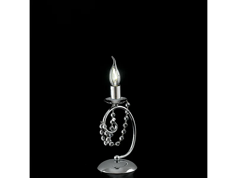 Magda Lampa stołowa żelazna chromowana 1 światło H.27 Ø13 BL146-LT-CR