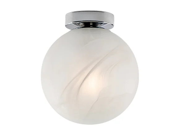 Olaf - 1 plafon em ferro cromado com esfera dm.20 H.23 - Ø20 - BL294-PL1-CR