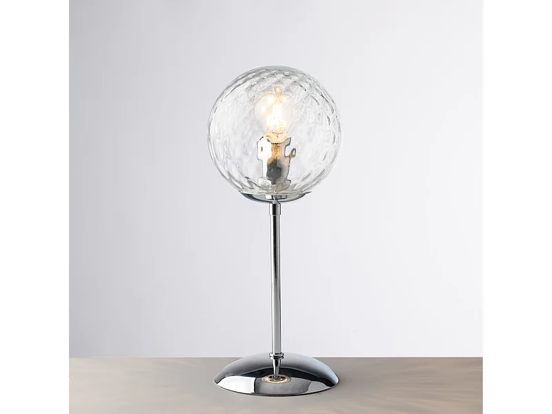 Bonetti Illumina -  Demetra – Tischlampe aus poliertem Chromeisen, 1 Licht, H.32 – Ø13 – BL279-LT-CR